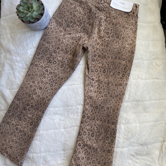 Frame Le Crop Mini Boot Snake Mid Rise Size 25 - Picture 4 of 13